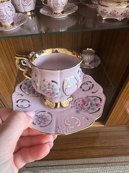 Růžový porcelán, porcelánová sada - 4