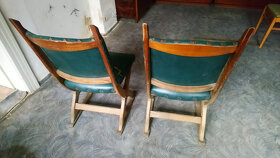 Krásný pár starožitných židlí, k renovaci, masiv - 4