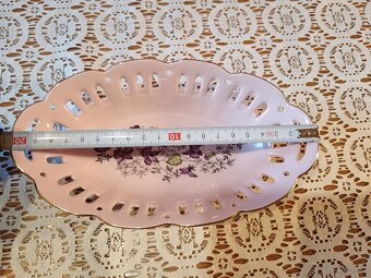 Prolamovaná miska (ažurová) z růžového porcelánu - 4