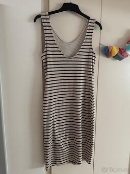 Béžové letní šaty s proužkem, Reserved, vel. M - 4