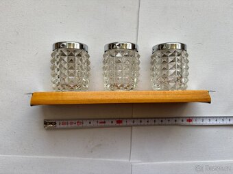 Retro slánka, pepřenka, párátkovník, lisované sklo - 4