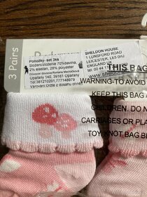 Nové dětské dívčí ponožky 0-3 měsíce - 4