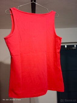 Růžové tílko s mini náprsní kapsičkou - 4