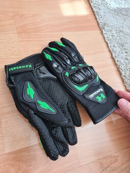 Kawasaki motorkářské rukavice - úplně nové - 4