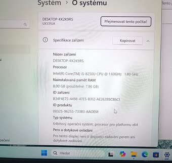 Notebook ASUS ZenBook 13 (UX331) 8GB RAM, i5, ssd nvme 500GB - 4
