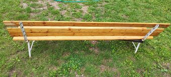 Prodám skládací zahradní lavici 220 cm - 4