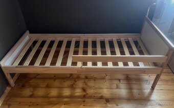 Detska postel 70x160cm s lamelovym rostem a matraci - 4