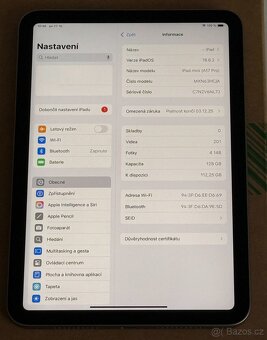 Ipad mini 2024 TOP STAV, 128GB vesmírně šedá, v ZÁRUCE - 4