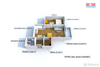 Pronájem bytu 2+kk, 53 m², Plzeň, ul. U Borských kasáren - 4