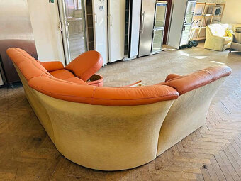 495 Kožená rohová sedací souprava sedačka HUMMEL - 4