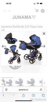Junama modrý kočárek - 4