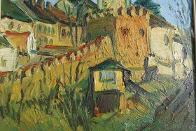 Leopold Musil - Město Písek - silně pastózní olej - 4