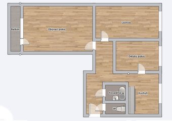 Prodej 3+1 dr, Ostrava - Poruba, ul. Moyzesova, zaskl.balkon - 4