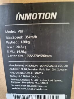 Jednokolka INMOTION V8F - 4
