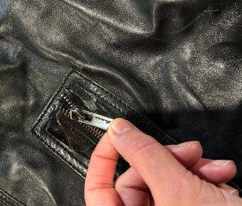 ANGELO LITRICO KOŽÁRNA-100% LEATHER BLACK PÁNSKÁ BUNDA XXL - 4