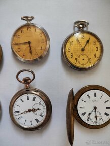 Prodám 8ks kapesní kodinky na opravu stříbrné a v niklu - 4