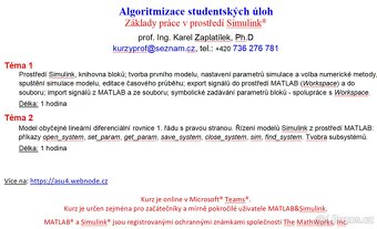 víkendové online kurzy: Algoritmizace studentských úloh - 4