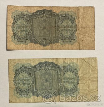Bankovky 5 koruna, 3 koruna 1961 a 1 koruna 1944 - 4