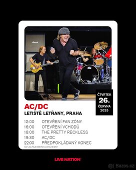 Prodám vstupenku AC/DC Praha - STÁNÍ A (před pódiem) - 4
