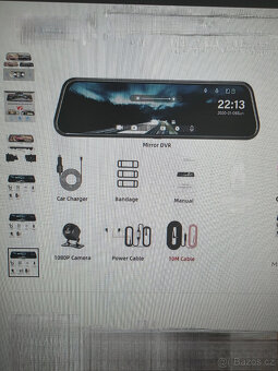 Dash cam, duální zpětné zrcátko - 4