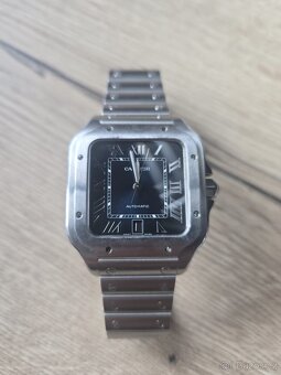 Santos de Cartier watch Large model Blue Face - 4