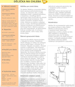 Chlebová Dělička TRIMA TA - 4