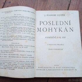 Kniha z r. 1925 Poslední mohykán - 4
