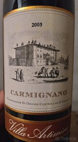 ARCHIVNÍ  ČERVENÉ VÍNO CARMIGNANO r. 2005 DOCG - 4