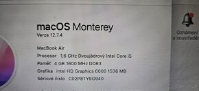 Macbook Air 13,3" 1,6 i5 4GB 128GB Flash - 4