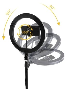 KRUHOVÁ RING 30cm LED LAMPA SVĚTLO 80W i pro Make-up - 4