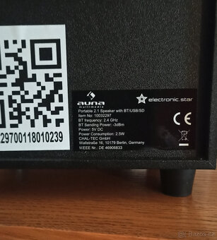 Bezdrátový Bt bluetooth reproduktor Auna - 4