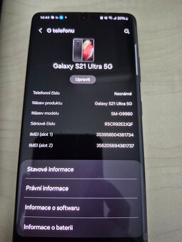 Prodám Samsung S21 ultra 12/256 GB - 4