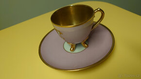 Porcelán - starožitný šálek s podšálkem - 4