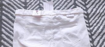 BÍLÉ ELASTICKÉ SKINNY RIFLE - JANINA - vel. 48 - 4