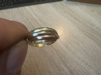 Zlatý trinity prsten 5,5g 750/1000 - 4