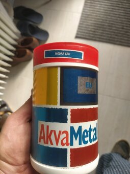 Barva antirezin  akvametal modrá a žlutá - 4