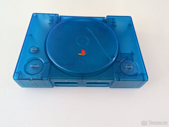 modrý shell pro Playstation 1 + ovladač + memory karta - 4