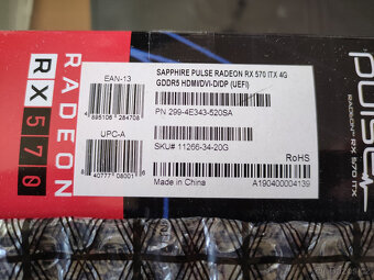 Grafická karta Sapphire RX 570 Pulse ITX Mini 4GB - 4