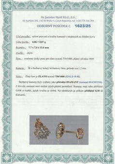 Zlaté náušnice s diamanty - 4