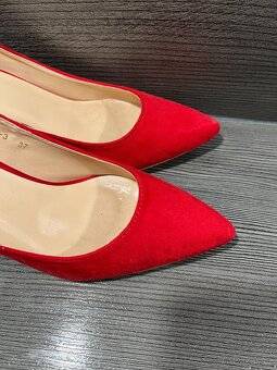 Nové červené lodičky vel 37 - 4