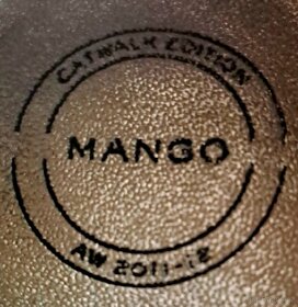 Černé kožené lodičky Mango se stříbrnými flitry velikost 38 - 4