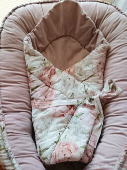 Nové hnízdečko pro miminko+ zavinovačka + mantinel - 4