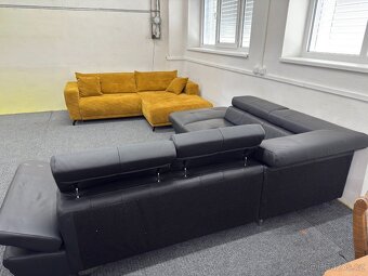 Sedací souprava rohová - kůže - NEPOUŽITÁ - 4