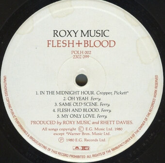 LP deska Roxy music-Flesh+ blood z r.1980/154/ - 4
