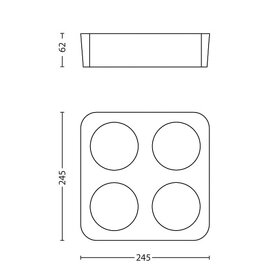 Philips stropní bodové svítidlo ECOMOODS 4xGX53/9W/230V
- 4