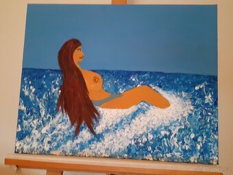 Obrázek, dívka ve vlnách - 4