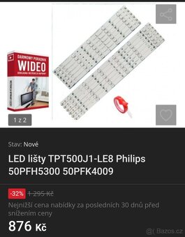 LED lišty PHILIPS SHARP, 12ks, nové - 4