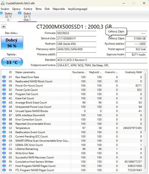 P: SATA SSD Crucial MX500 - 2 TB - 4