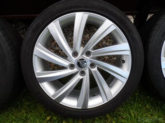 Originál Alu Kola 18 Škoda 5X112 ET 48 Zachovalé. - 4