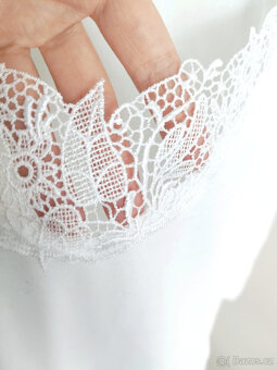 Tričko s krajkou výstřih velikost 40/42 - 4